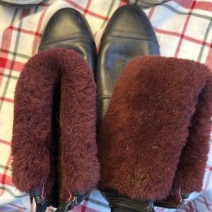 Black and Brown Fur-Lined Boots